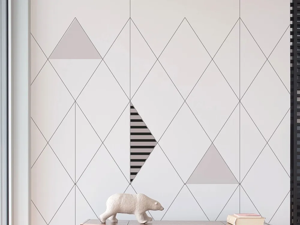Carta da parati bianco e nero geometrica - Nanni Giancarlo Carta da parati bianca e nero geometrica - Nanni Giancarlo